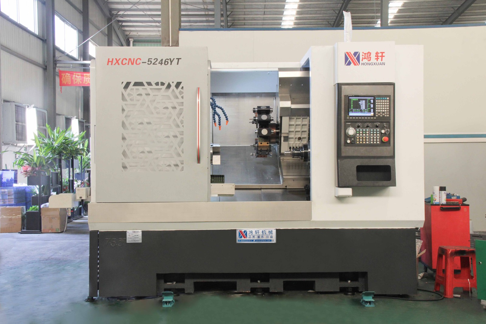 5246YT雙主軸動力刀塔機